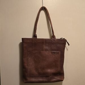 Classic Brown Leather Tote Bag